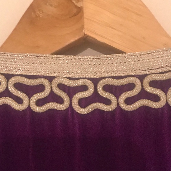 Royalty Moroccan Caftan Royal violet and silver color - Picture 5 of 8